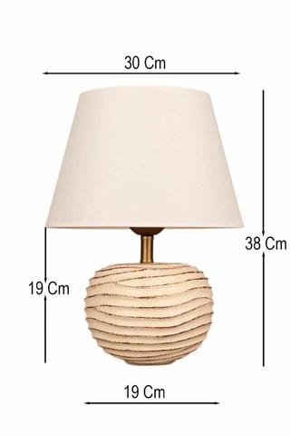 Lampada da tavolo - Beige e dorato - 40 W
