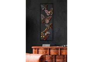 Decorazione da parete Tavus 2 - 32 x 90 cm - Nero