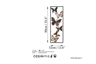 Decorazione da parete Tavus 2 - 32 x 90 cm - Nero