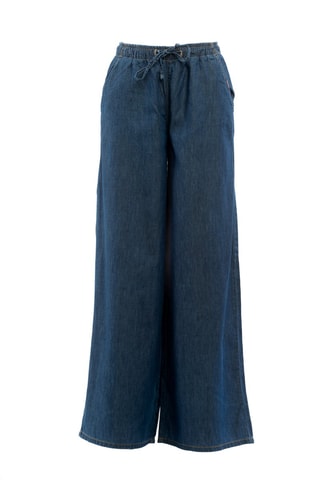 Calças de ganga wide legs - Azul - Azul