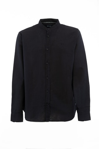 Camisa em linho - Azul-noite - Azul