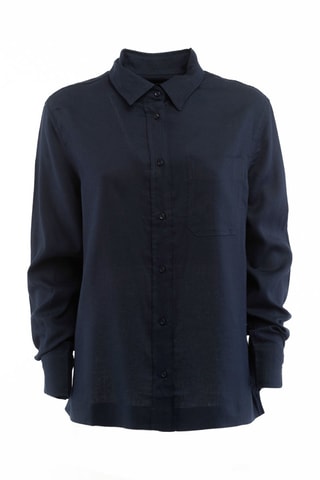 Camisa em linho - Azul-marinho - Azul