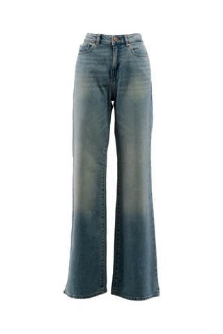 Calças de ganga wide legs - Azul - Azul