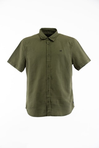 Camisa em linho - Verde-azeitona - Verde