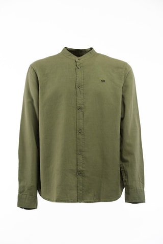 Camisa em linho - Verde-azeitona - Verde
