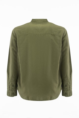 Camisa em linho - Verde-azeitona - Verde