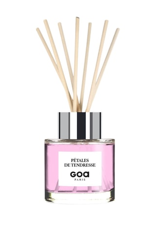 Ambientador de varillas Goatier - Pétales de tendresse 200 ml + 7 varillas de ratán