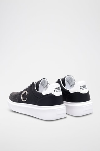 Zapatillas de piel - Blanco y negro