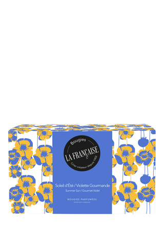 2 kaarsen "Soleil d'été et violette gourmande" Candy Menthe -  2 x 70 g