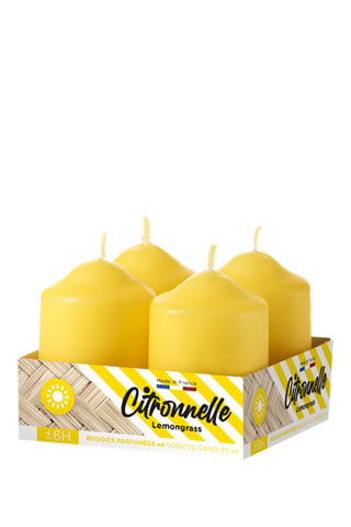 4 Geurkaarsen Citroengras 