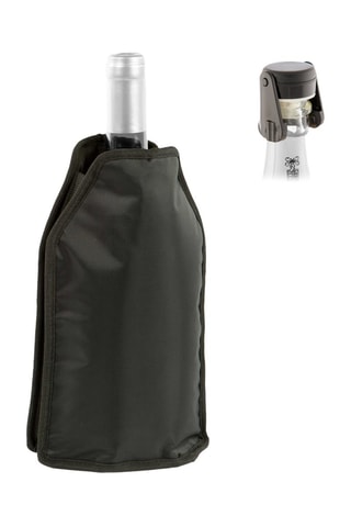 Bolsa refrigerante y tapón de champán Apérichic - Negro
