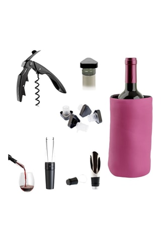 Estuche de enología sin BPA de acero inoxidable y silicona Apérifun - 6 piezas