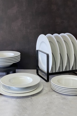 6 platos hondos de porcelana Urban - 21,5 cm