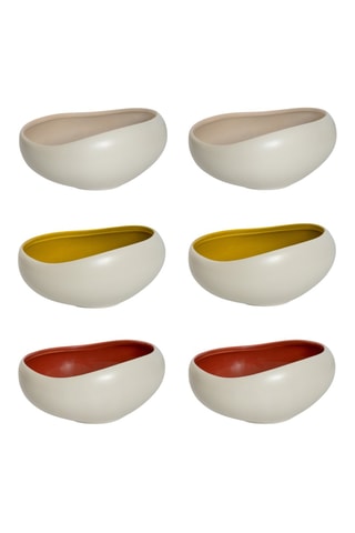6 cuencos de porcelana Kyma Terre Solaire - 14 cm