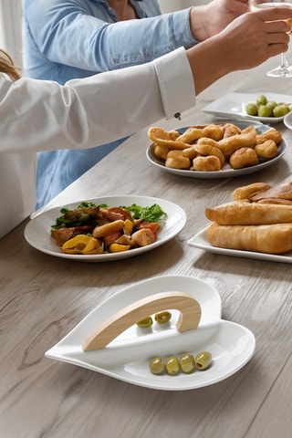 Bandeja para tapas de cerámica -  26 x 24 x 10 cm