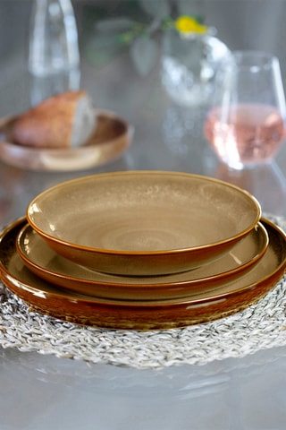 6 platos de postre de gres Harry - 23 cm