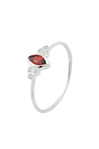 Ring - Zilver en Granaat