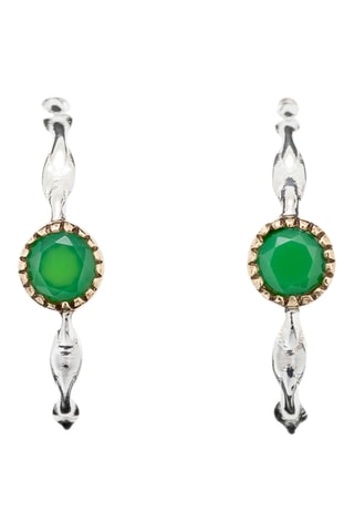 Creolen - Zilver en Chrysopraas