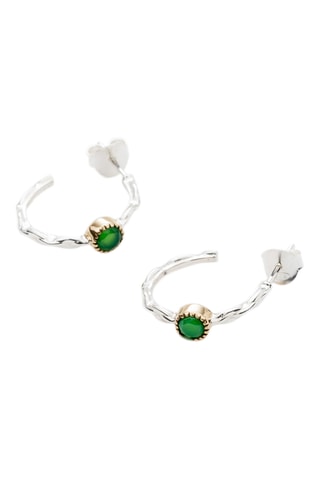 Creolen - Zilver en Chrysopraas