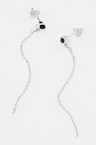 Oorbellen - Zilver en Onyx
