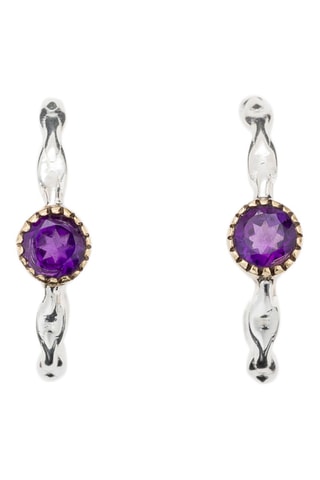 Creolen - Zilver en Amethist