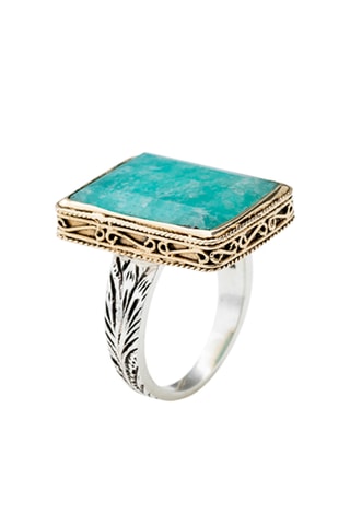 Ring - Zilver en Amazoniet