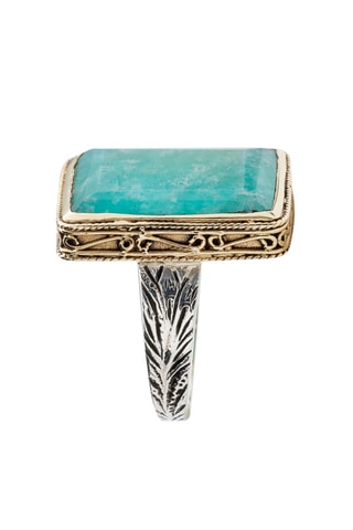 Ring - Zilver en Amazoniet