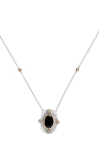 Ketting - Zilver, Onyx en Kunstparels