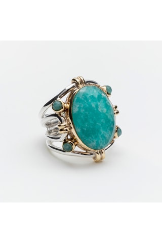 Ring - Zilver en Amazoniet
