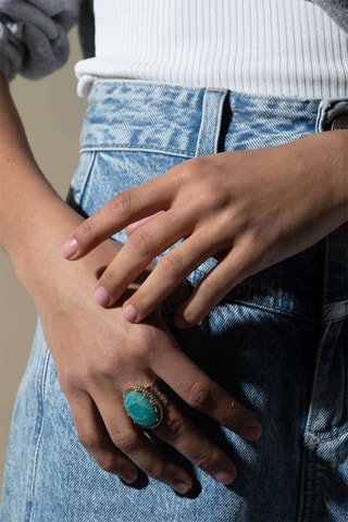 Ring - Zilver en Amazoniet