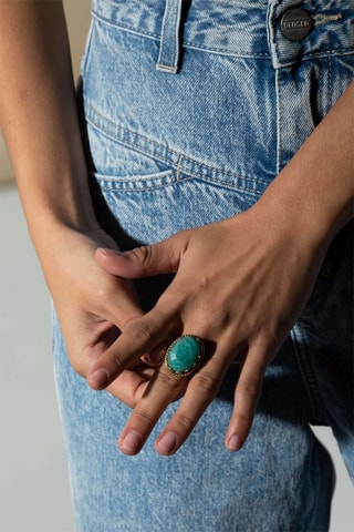 Ring - Zilver en Amazoniet