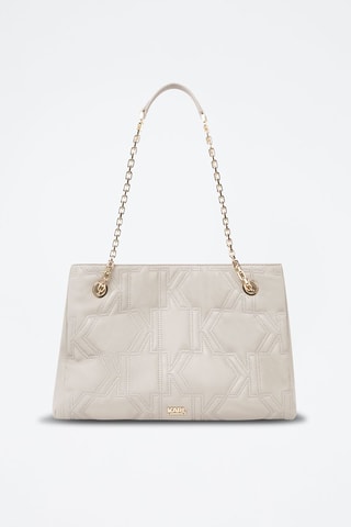Sac porté épaule en cuir - Beige clair