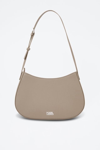 Sac porté épaule en cuir - Taupe