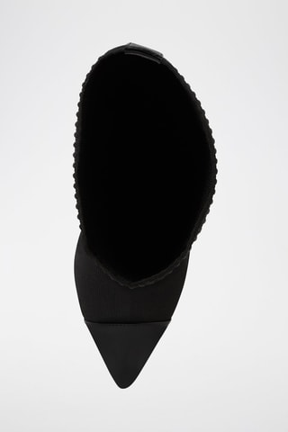Bottes en cuir de mouton - Noir et blanc
