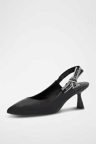 Escarpins en cuir - Noir et blanc