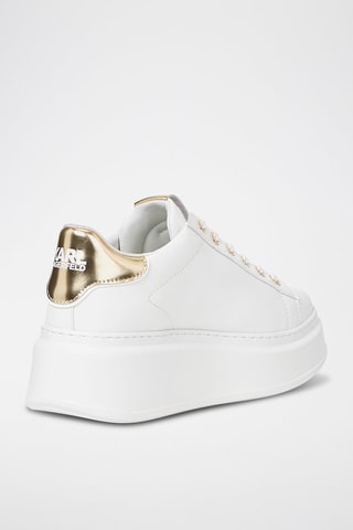 Baskets en cuir - Blanc et doré
