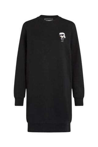 Robe sweat en coton biologique - Noir