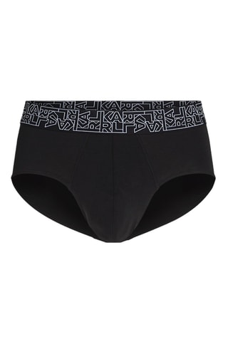 3 slips en coton biologique - Noir