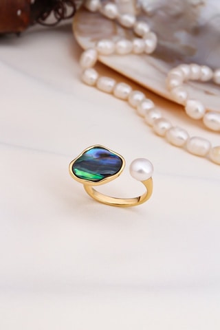 Anello - Perla coltivata e madreperla