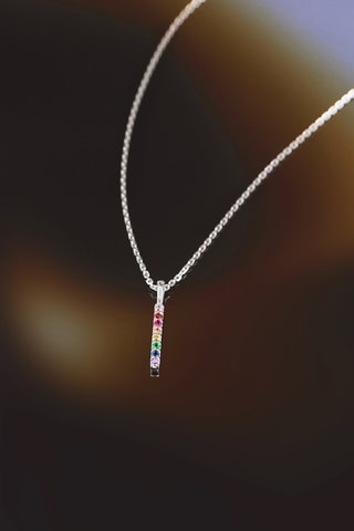 Pendentif Colored 
Or blanc