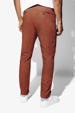 Biologisch Katoenen Chino Slim Fit - Oranje
