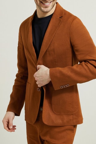 Linnen Jasje Camel