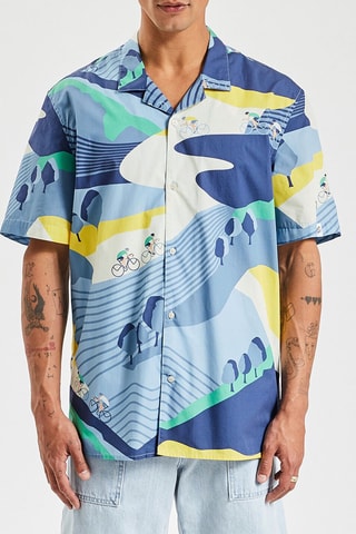 Overhemd Tour de France - Blauw en Wit