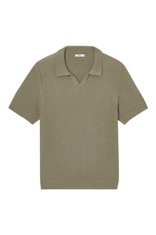 Linnen Polo Regular Fit - Kaki