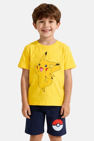 Camiseta y short Pikachu Pokémon - Amarillo