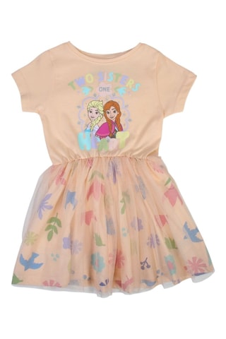Vestido Elsa y Anna Frozen Disney - Beige - Beige y azul