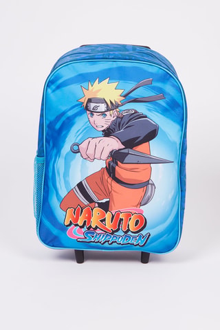 Mochila con ruedas Naruto Shippûden - Azul, negro, naranja y rosa