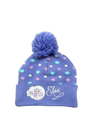 Gorro con borla Elsa Frozen Disney  - Amarillo, violeta y rosa