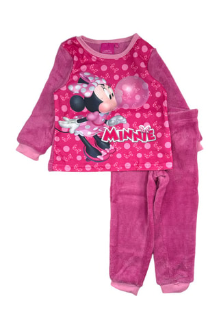 Pijama Minnie Disney - Fúcsia - Branco, preto e rosa