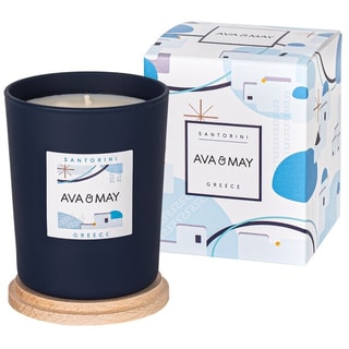 Geurkaars - Santorini - Tonkaboon, Cederhout en Roosmarijn - 180 g